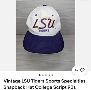 LSU Tigers Sports Specialties Snapback Hat 1990's
